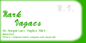 mark vagacs business card
