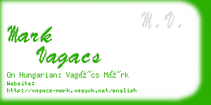 mark vagacs business card